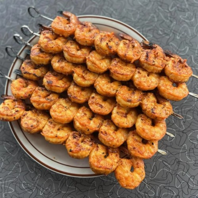 Shrimps Skewers.