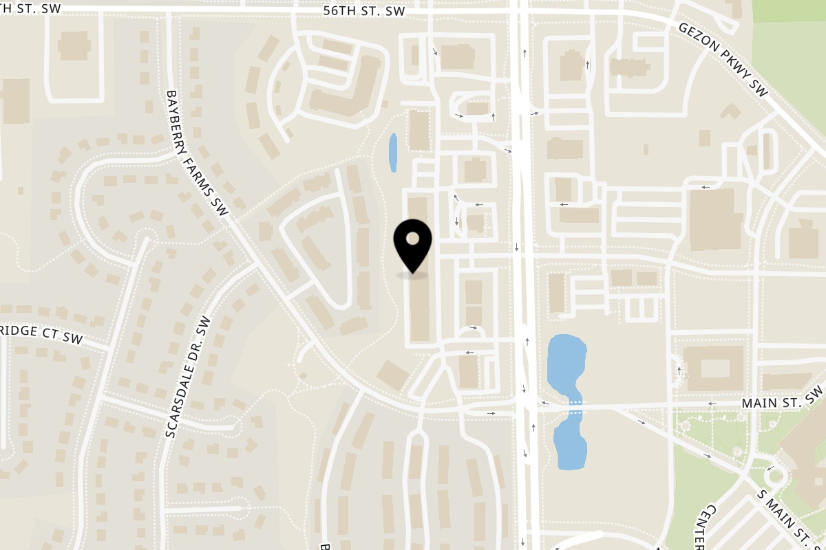 Map showing the location of Le Kabob Wyoming on 5751 Byron Center Ave in Wyoming
